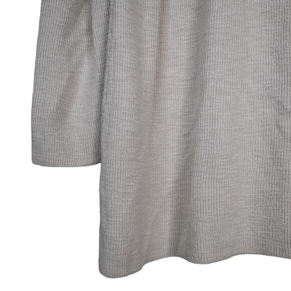 J. Jill Womens L Light Khaki V-Neck Longline Sweater - Picture 6 of 10